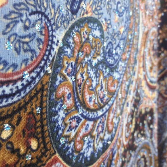 Jessica Max Y2K Top Pullover Embellished Lace Sparkle USA - Picture 7 of 8